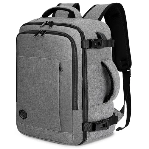 VANKEV Ryanair Easyjet torba kabinowa pod siedzenie, torba podróżna, bagaż podręczny, plecak podręczny, plecak na laptopa, jasnoszary, 45×36×20cm-30L, Nowoczesny