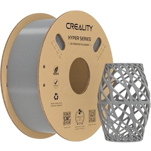 Creality Hyper PETG Filament 1.75mm for 3D Printer, 3D Printer Filament for High Speed 300mm/s Grey