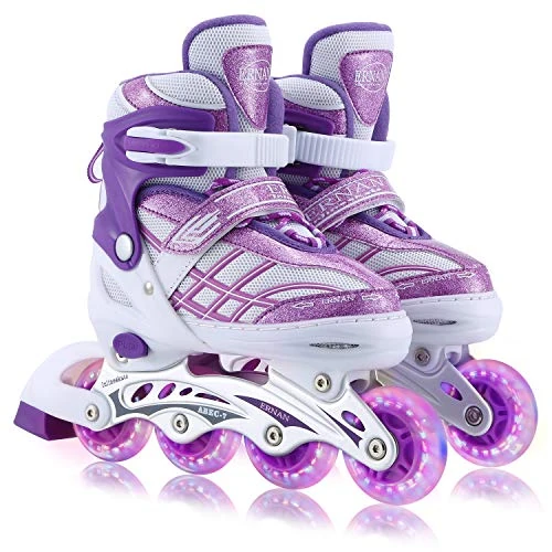 Oferta limitada: Patines en Línea para Niñas, Patines para Niñas niños Ajustables con Ruedas Luminosas para Niñas y Niños Principiantes(Morado, M (EU32-36)) de 49.99 € a 49.99 € (ahorro 0.00%)