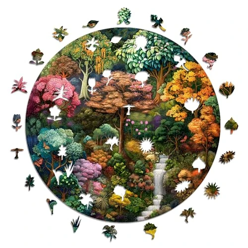 Iconic Puzzles - Mystical Source, Fantasy, 100% sustainable wooden puzzle, Gifts for Children and Adults, size L, 600 Pieces
