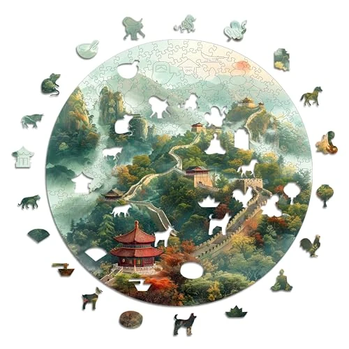Limitiertes Angebot: Iconic Puzzles - Chinese Wall, 100% nachhaltiges Holzpuzzle, Geschenke für Kinder und Erwachsene, Größe S, 200 Teile von 26.66 EUR auf 26.66 EUR (Spare 0%)