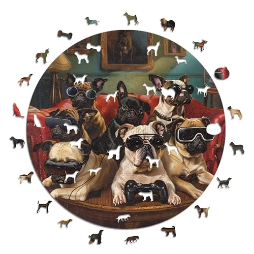 Offre limitee: Iconic Puzzles - Chiens de Joueur, Animaux fantastiques, Puzzle en Bois 100% Durable, Cadeaux pour Enfants et Adultes, Taille S, 200 pièces de 23.90 EUR a 23.90 EUR (economie 0%)