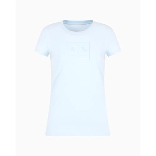 Armani Exchange Women's Blue Edition, plastisol Logo,Slim Fit,Blue,XL, Infinitum, XL