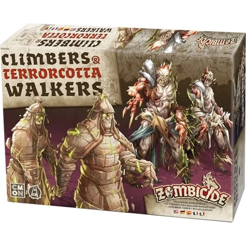 Cmon, Zombicide : White Death - Climbers & Terrorcotta Walkers - Extension - Jeu de connaisseurs - Dungeon Crawler - 1 à 6 Joueurs - A partir de 14 Ans - 60 Minutes - Allemand - Multilingue