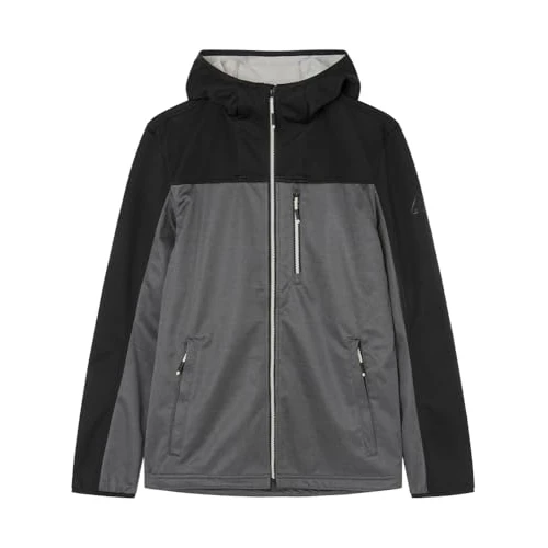 SPRINGFIELD Herren Parkita Tech Puffed Con Capucha desmontable Technischer Parka Softshell, Standardschwarz, XL