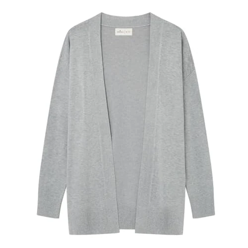 SPRINGFIELD Women's 1348625 Plain Open Cardigan, Grey Mix, M