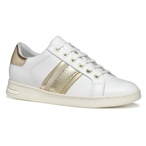 Tijdelijke aanbieding: Geox D Jaysen E Sneakers voor dames, Wit Lt Gold, 41 EU van 106.86 € naar 106.86 € (0.00% korting)