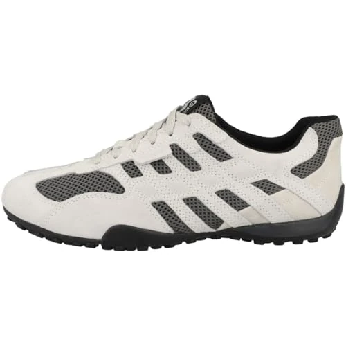 Limited-time offer: Geox Men's U Snake Original A Sneaker, Off White/Dk Grey, 13 UK from 177.98 £ to 60.00 £ (save 66.29%)