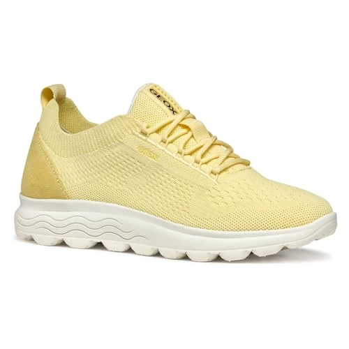 Limited-time offer: Geox Womens D Spherica Sneaker, Lt Yellow, 2.5 UK from 79.92 £ to 34.88 £ (save 56.36%)