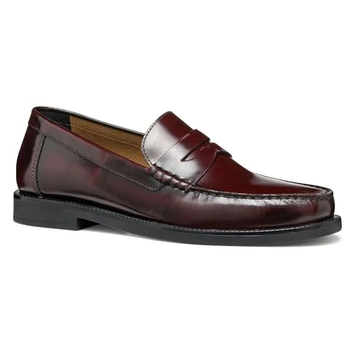 Geox Men's U RECANATI B Loafer, Wine, 6 UK