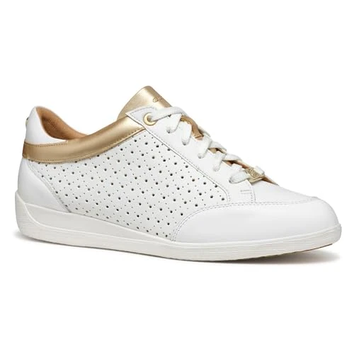 Zeitlich begrenztes Angebot: Geox Damen D Myria C Sneaker, White, 37 EU von 97.29 € auf 68.23 € (29.87% Rabatt)