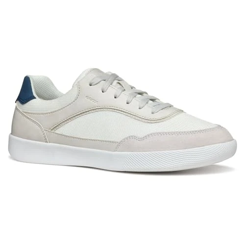 Limited-time offer: Geox Men's U RIETI A Sneaker, White/Off White, 8 UK from 60.20 £ to 60.20 £ (save 0.00%)