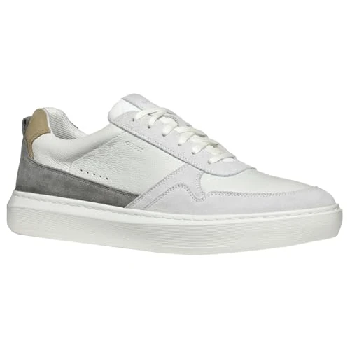 Geox Homme U DEIVEN A Basket, Off White/Anthracite, 46 EU