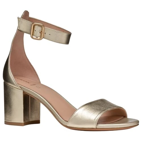 Geox D VIRNILISA 65 S A Heeled Sandaal, Lt Gold, 36 EU, Lt Gold, 36 EU