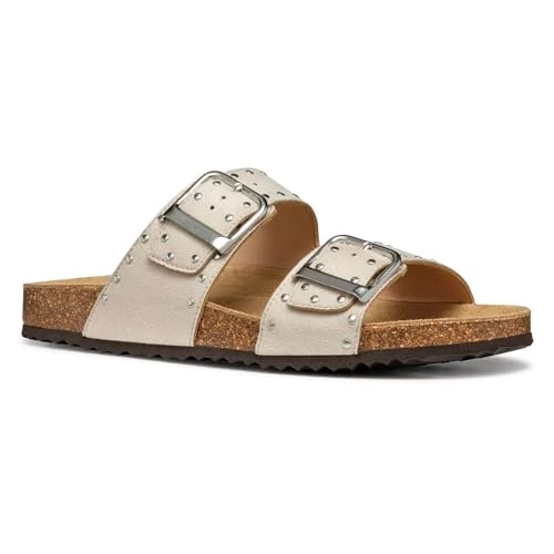 Offre limitée : Geox Femme D BRIONIA R I Sandale Plate, Papyrus, 36 EU de 79.90 € à 63.12 € (21% de remise)