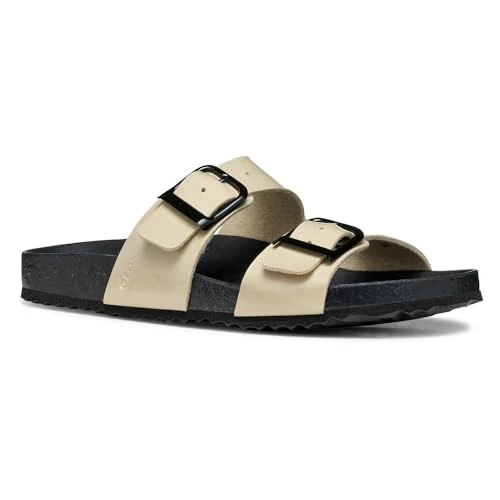 Offerta a tempo: Geox D BRIONIA R M, Sandalo Piatto Donna, Lt Taupe, 40 EU - 18% da 55.99 € a 45.91 €