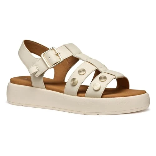 Oferta limitada: Geox - D CAMALEI E, Sandalia Plana Mujer, Papyrus, de 29.54 EUR a 29.54 EUR (ahorro 0%)