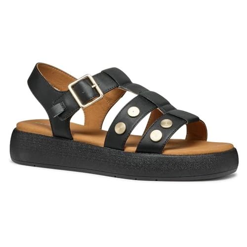 Oferta limitada: Geox D CAMALEI E, Sandalia Plana Mujer, Black, 41 EU de 70.03 € a 70.03 € (ahorro 0.00%)
