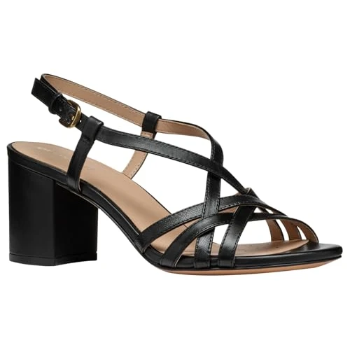 Geox Damskie sandały na obcasie Virnilisa 65 S B, czarny, 36 EU