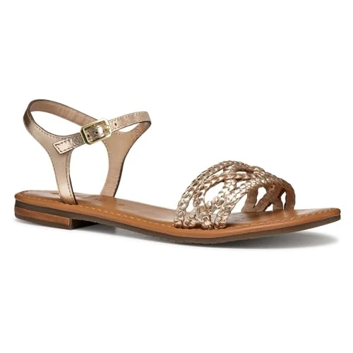 Tijdelijke aanbieding: Geox D Sozy S A Slide sandalen voor dames, Lt Gold, 38.5 EU van 63.87 € naar 63.87 € (0.00% korting)
