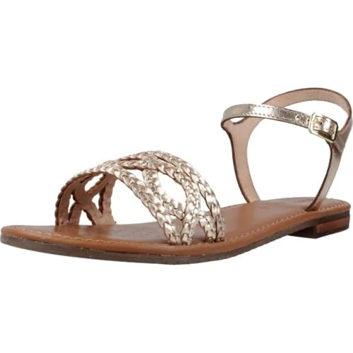 Offerta a tempo: Geox D Sozy S A, Sandalo Scorrevole Donna, Lt Gold, 35 EU - 17% da 79.90 € a 66.24 €