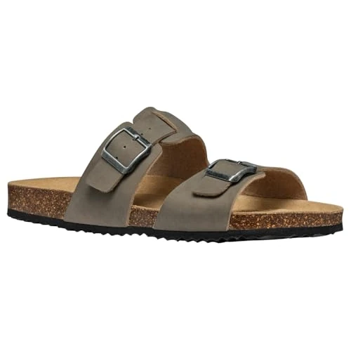 Geox Men's U SANDAL GHITA B Slide, TAUPE, 6.5 UK