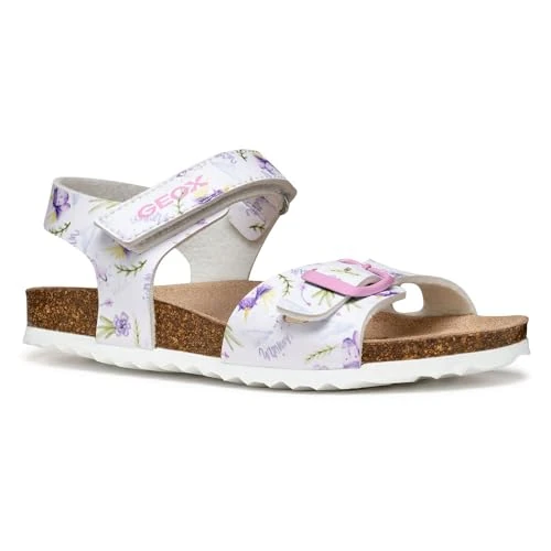 Limited-time offer: Geox Girls J Adriel C Sandal, C0761 White Lilac, 6 UK from 35.21 £ to 35.21 £ (save 0.00%)