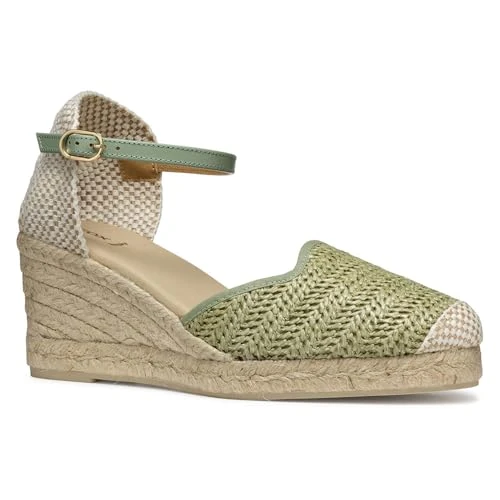 Oferta limitada: Geox - D GELSA LOW E, Sandalia de cuña Mujer, Mint, de 70.12 € a 70.12 € (ahorro 0.00%)