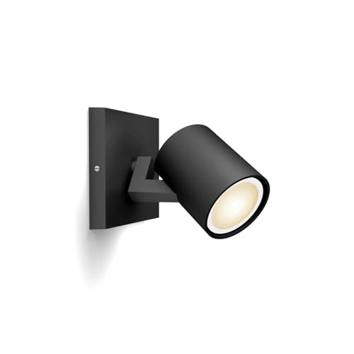 Philips Hue White Ambiance Runner 1er Spot schwarz, inkl. 1x5W GU10 LED Lampe, dimmbar, alle Weißschattierungen, steuerbar via App, kompatibel mit Amazon Alexa (Echo, Echo Dot)