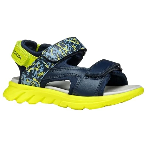 Offerta a tempo: Geox J Sandal AIRADYUM BO, Navy/Lime — 20% da 44,90 € a 36,01 €