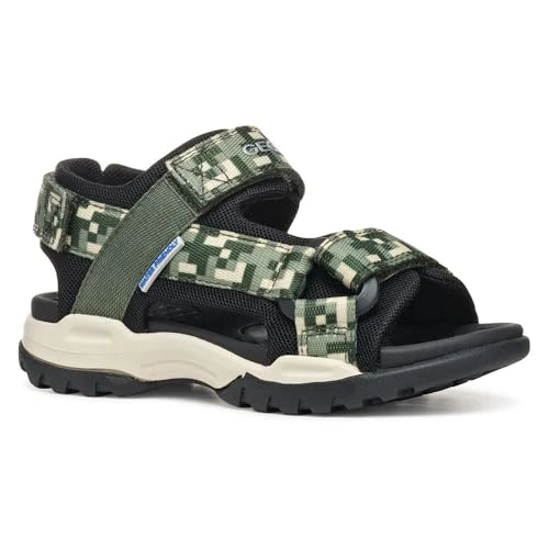 Offre limitée : Geox J Borealis Boy E, Sandale garçon, DK Green/Black, de 48.41 € à 48.41 € (0.00% de remise)
