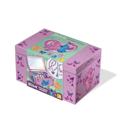 Limitiertes Angebot: Lisciani - DISNEY STITCH - Freundschafts-Schmuckset mit Schmuckschatulle - Für Kinder ab 7 Jahren - Stitch Halsketten und Armbänder kreieren - Mit Perlen, Charms, Fäden und Zubehör von 21.37 EUR auf 21.37 EUR (Spare 0%)