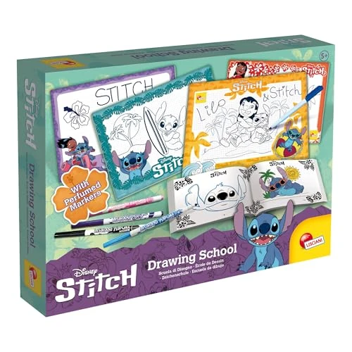 Begrenztes Angebot: Lisciani - DISNEY STITCH - Stitch Zeichenschule - Kreatives Zeichen- und Malset für Kinder ab 5 Jahren - 4 abwischbare Schiefertafeln, Filzstifte Übungsbuch - Schreiben Zeichnen lernen von 15.04 EUR auf 14.29 EUR (Rabatt 5%)