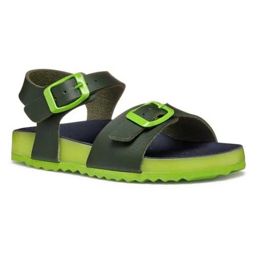 Limited-time offer: Geox J Ghita BOY C Sandal, Dk Green/Lime, 9 UK Child from 42.50 GBP to 39.00 GBP (save 8%)