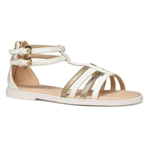 Offerta a tempo: Geox J SANDAL KARLY GIRL - Sandalo Bambina, White/Platinum, - 49% da 57.90 € a 29.75 €