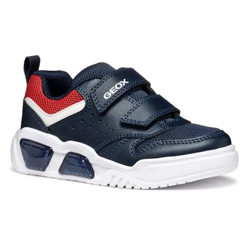 Limited-time offer: Geox J ILLUMINUS BOY A, Boys’ Sneaker, Navy/Red, from 41.24 GBP to 41.24 GBP (save 0%)