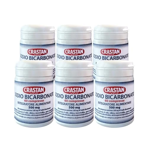 Offerta a tempo: Crastan – Integratore Bicarbonato di sodio – 6 barattolo da 60 compresse - 0.00% da 17.80 € a 17.80 €