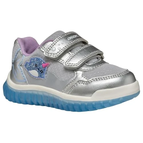 Offre limitée : Geox B LIGHTYLOO Girl A, Basket Bébé - Fille, Silver/Sky, de 37.59 € à 37.59 € (0.00% de remise)