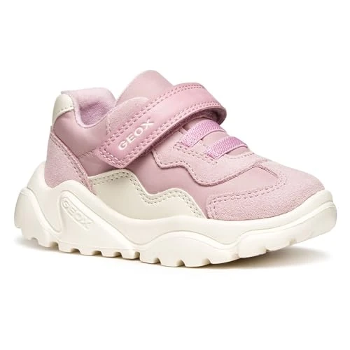 Geox B CIUFCIUF Girl B, Baby - Mädchen Sneaker, Old Rose/Off White,