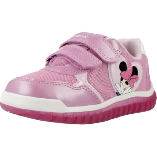 Geox B LIGHTYLOO Girl B - Scarpe da Ginnastica Baby - Madchen, Dk Pink,
