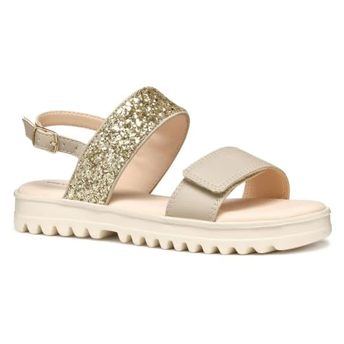 Offerta a tempo: Geox J Sandal Coralie Gir, Beige/Platinum, 29 EU - 70% da 49.90 € a 14.94 €