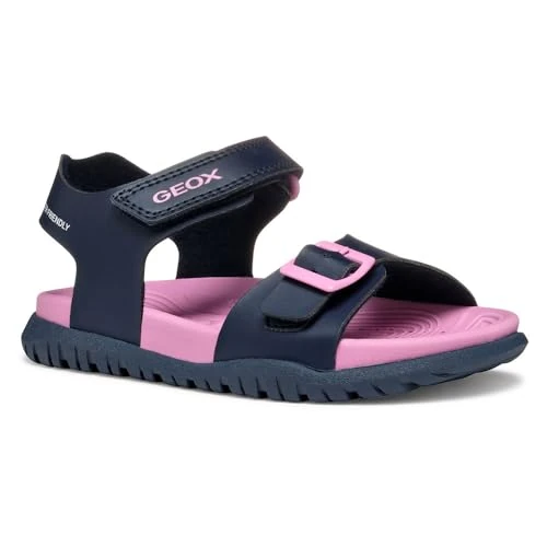 Oferta limitada: Geox - J SANDAL FUSBETTO GI, Sandalia Niñas, Navy/Fuchsia, de 49.90 € a 44.10 € (ahorro 12%)