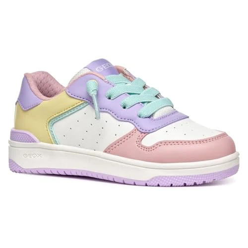 Offerta a tempo: Geox J WASHIBA Girl D - Scarpe da Ginnastica Bambina, Lilac/Lt Yellow, - 20% da 49.90 € a 39.90 €