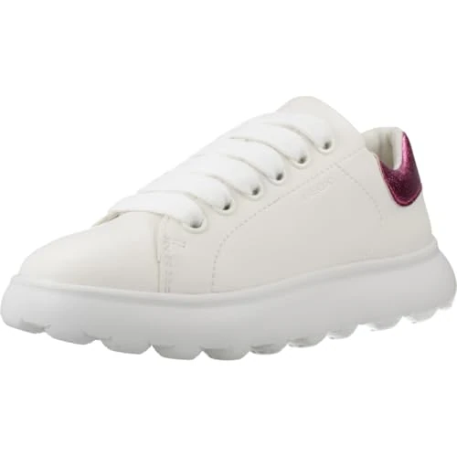 Offre limitée : Geox J PUFFYPOP Girl A, Basket Fille, White/Fuchsia, de 38.41 € à 38.41 € (0.00% de remise)