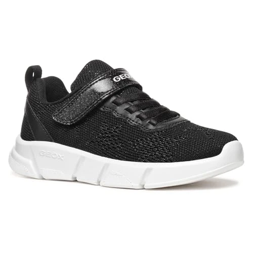 Offerta a tempo: Geox J ARIL Girl B - Scarpe da Ginnastica Bambina, Black, - 34% da 57.90 € a 37.99 €