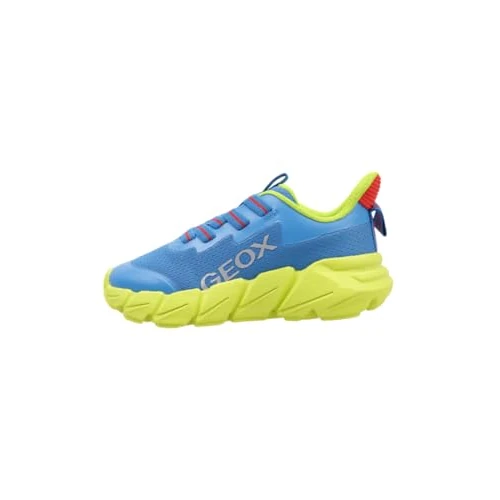 Geox J FLEXYPER Fast Boy - Scarpe da Ginnastica Bambino, Royal/Lime,