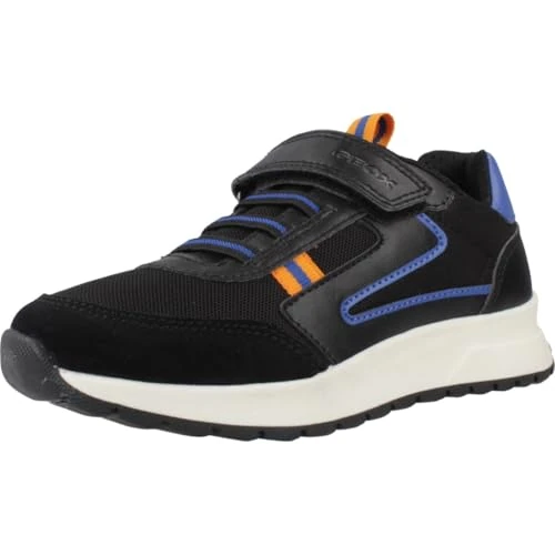 Offerta a tempo: Geox J BRIEZEE Boy A - Scarpe da Ginnastica Bambino, Black/Royal, - 45% da 54.90 € a 30.35 €