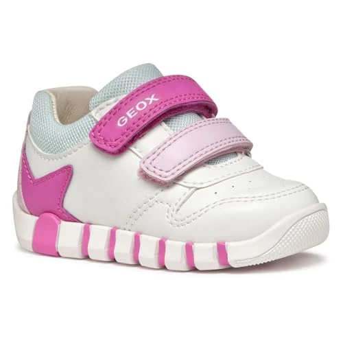 Geox B Iupidoo Girl A Babyschoenen voor meisjes, Wit, fuchsia, 24 EU
