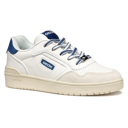 Offerta a tempo: Geox J WASHIBA Boy D - Scarpe da Ginnastica Bambino, White/Navy, - 52.7% da 60.78 € a 28.75 €