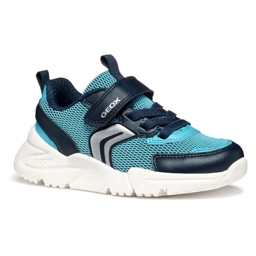 Geox J Loftus BOY B, Boys’ Sneaker, Sky/Navy,